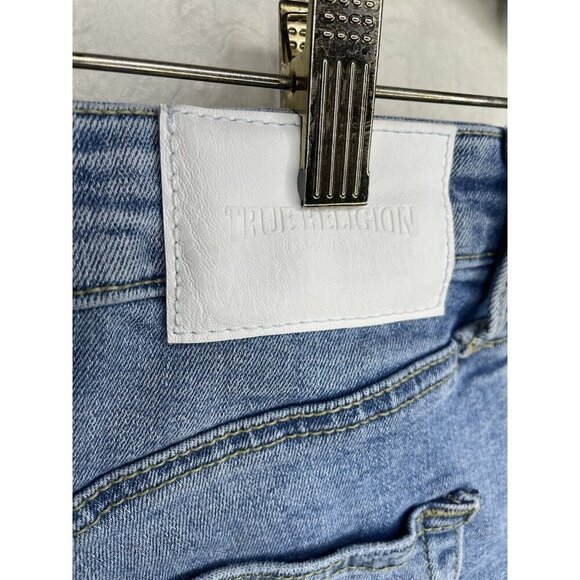 True Religion Brand Starr Distressed Raw Midrise Straight 28 Cut Off Shorts - Picture 5 of 10